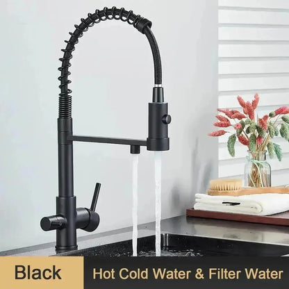 Harmony | 3-Way Pull-Down Kitchen Faucet with Smooth Spray Head | Dual-Handle Control for Versatile Water Access