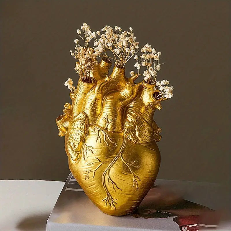 Ceramic Love Symbol Vessel for Blooms & Stems – Modern Tabletop Accent Piece – Holds Fresh or Faux Florals – Perfect for Mantel Nightstand