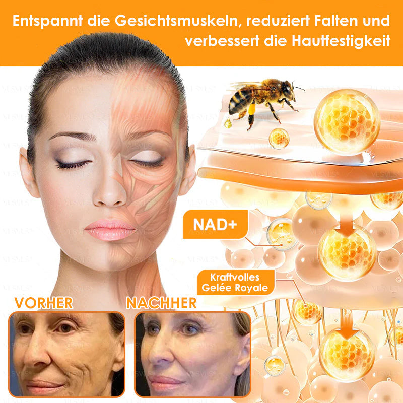 Crème anti-âge pour la cicatrisation et le renouvellement de la peau à base de peptides d'abeille