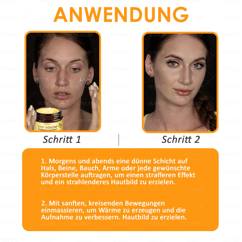 Crème anti-âge pour la cicatrisation et le renouvellement de la peau à base de peptides d'abeille