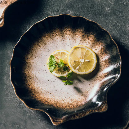 Ceramic Ocean Shell Serving Dish for Appetizers, Snacks & Seafood – Decorative Beach-Inspired Tableware for Coastal Dining Rooms, Kitchen Ta