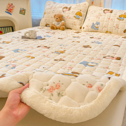 Cozy Dreams | Protège-matelas pour enfants avec motifs de dessins animés mignons | Confort doux et chaud pour l'hiver