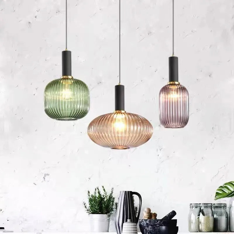 Tinted Glass Drop Ceiling Fixture E27 Socket 12 in Shade for Dining Room Kitchen Island Bar Lounge Adjustable Cord Scandinavian Inspired Hom