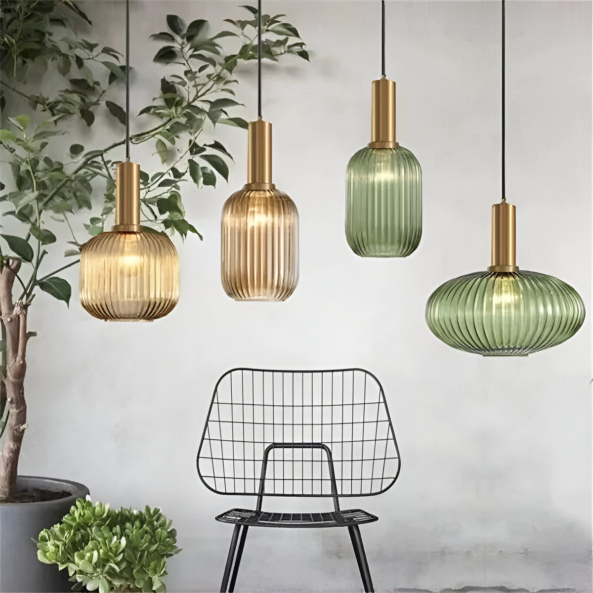 Glass Shade Hanging Ceiling Light E27 Socket Multi-Color Options for Kitchen Island Dining Room Bar Lounge Adjustable Cable Mid-Century Styl
