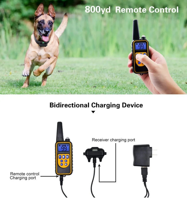 Rechargeable Remote Dog Training Collar with Vibration & Sound Modes – Waterproof E-Collar for All Breeds, 2600 ft Range