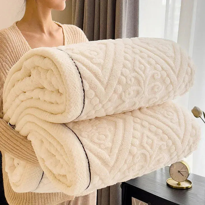 Reversible Sherpa Fleece Blanket – Double-Sided Plush Throw for Couch, Bed & Year-Round Comfort