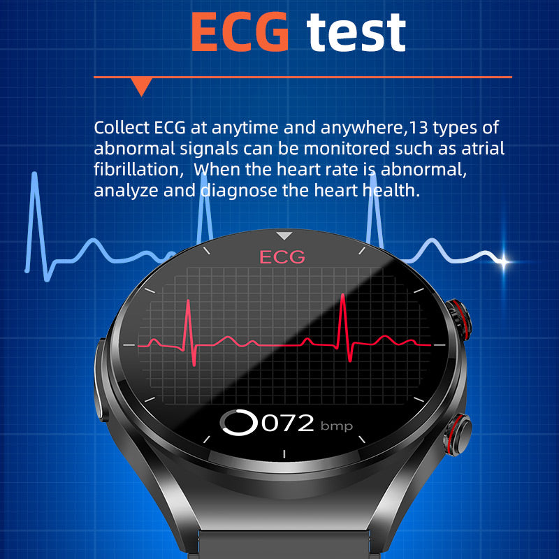 HealthGuard Pro | Montre connectée avec ECG et tensiomètre | Suivi de santé tout-en-un pour des informations bien-être
