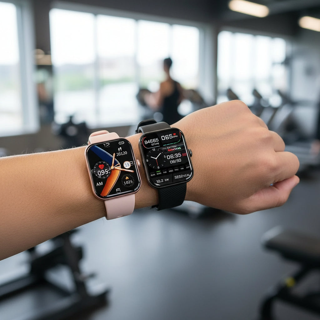 HealthMate | Montre intelligente de fitness avec suivi de la tension artérielle et appels Bluetooth | Design élégant pour le suivi quotidien de votre bien-être