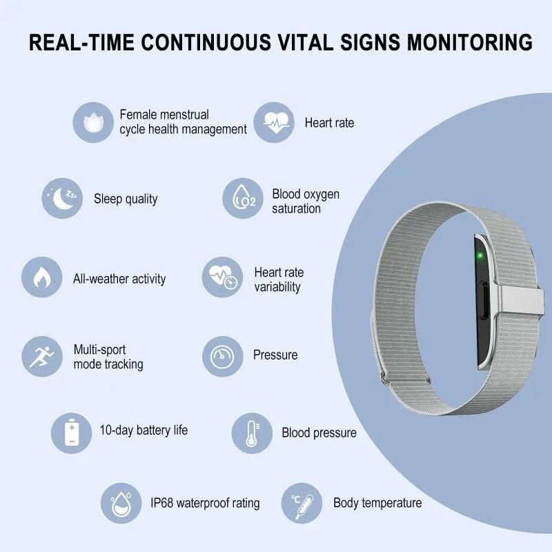 HealthTrack | Montre connectée sport étanche IP68 avec suivi santé 24h/24 et 7j/7 | Modes multisports pour un mode de vie actif