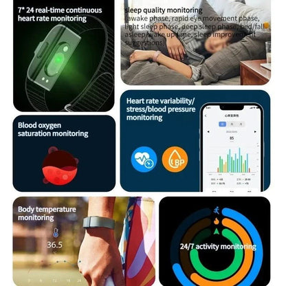VitalTrack | Suivi de fitness avec surveillance santé 24/7 | Bracelet élégant pour le bien-être et le suivi d'activité