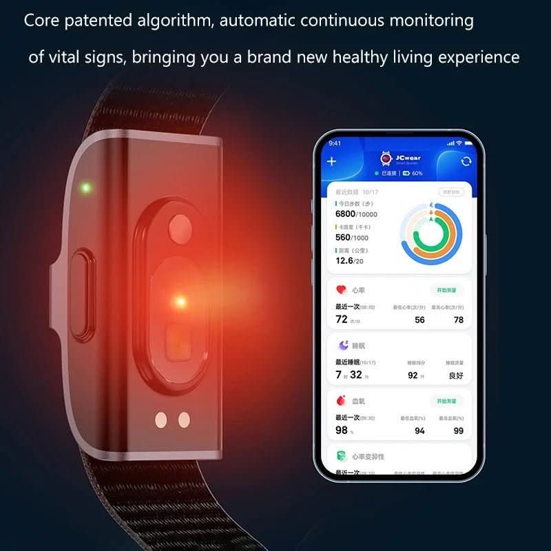 VitalTrack | Suivi de fitness avec surveillance santé 24/7 | Bracelet élégant pour le bien-être et le suivi d'activité
