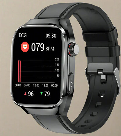 Health Monitor Smartwatch | Blood Sugar & ECG Tracking with AMOLED Display | 15-Day Battery Life