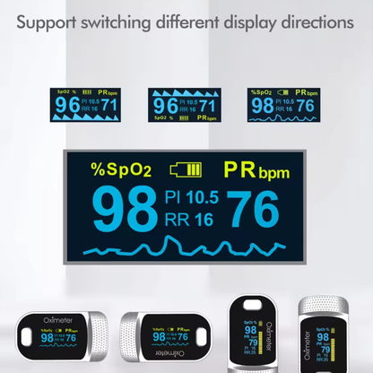 Oxymètre de pouls avec écran OLED | Conception compacte pour une surveillance nomade