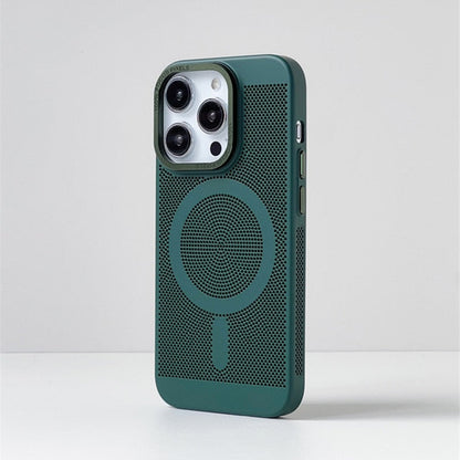 Cooling iPhone Case with MagSafe – Raised Edge Protection for Camera & Screen – Shock-Absorbing TPU Design for Daily Use