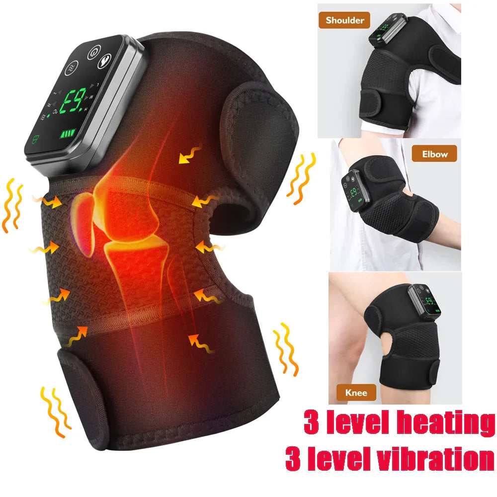 Electric Heating Pad for Shoulder with Vibration, Cordless Heating Pad with Adjustable Heat, Heated Shoulder Brace