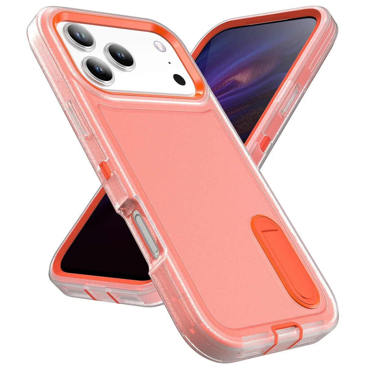 Rugged iPhone Case with Kickstand & Reinforced Corners for 14-17 Series | Drop Protection Armor Cover