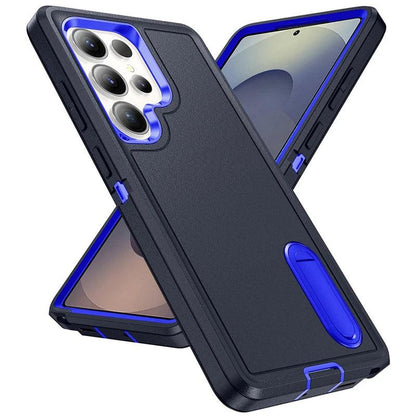 Rugged Armor Phone Case for Samsung Galaxy with Built-In Kickstand & Camera Protection | Military Grade Impact Resistant Cover