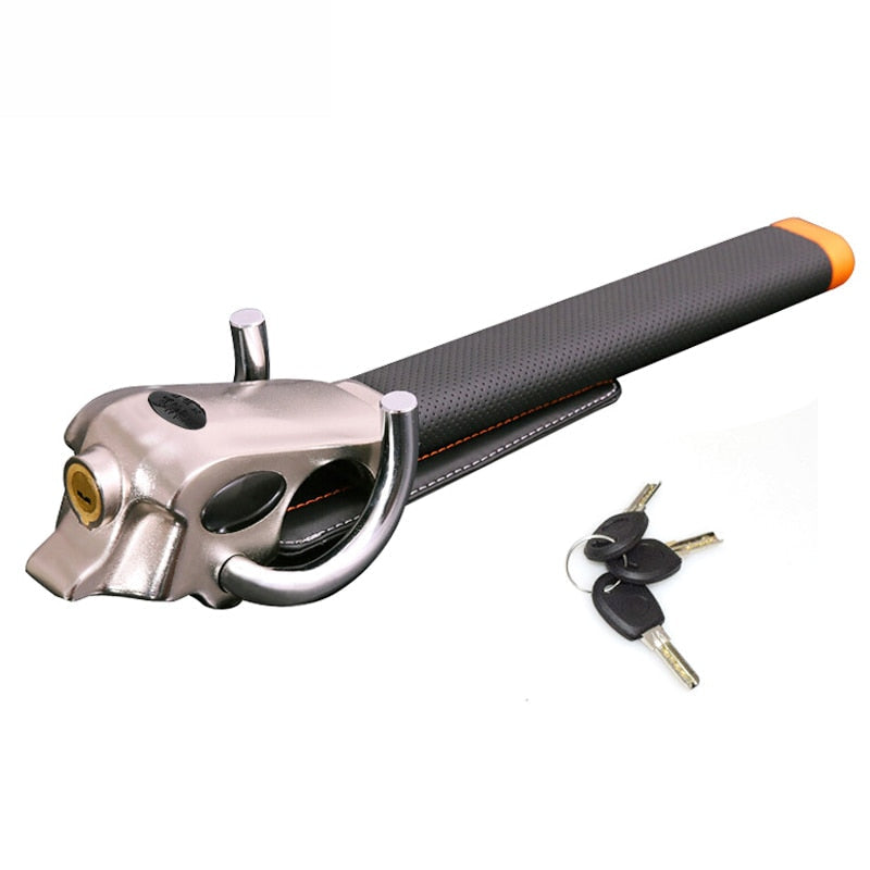Car Steering Wheel Lock Heavy Duty, Vehicle Steering Lock with 3 Keys, Car Theft Deterrent for Most Steering Wheels