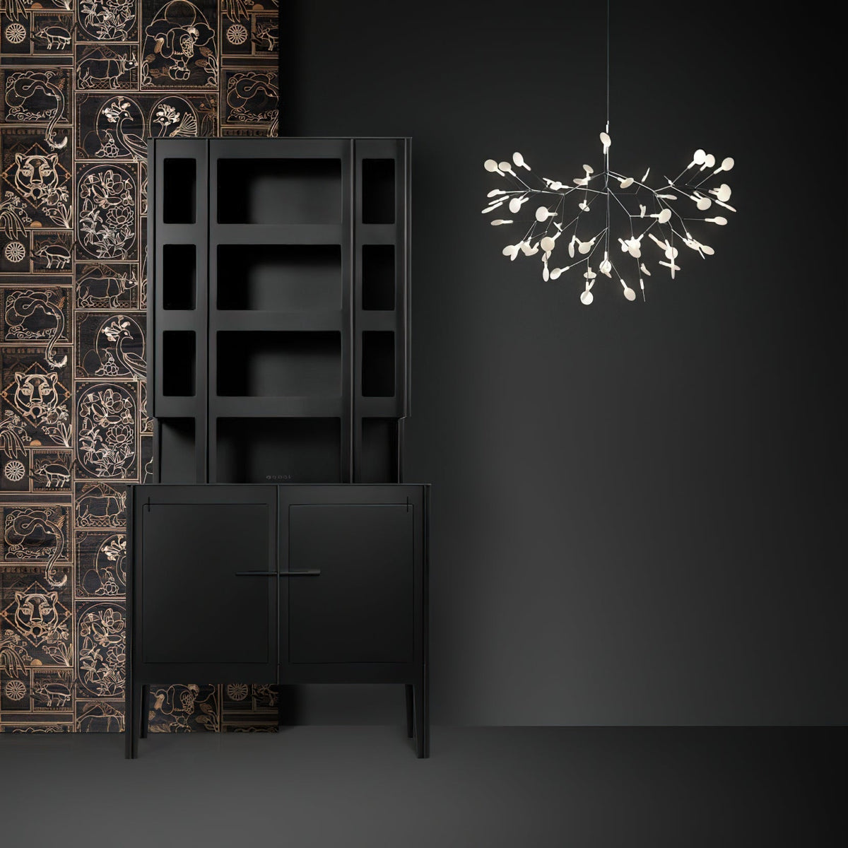 Plafonnier LED branche organique en métal blanc et acrylique pour salle à manger à hauts plafonds, lustre moderne décoratif, dimmable, ajustable, S