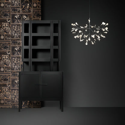 Plafonnier LED branche organique en métal blanc et acrylique pour salle à manger à hauts plafonds, lustre moderne décoratif, dimmable, ajustable, S
