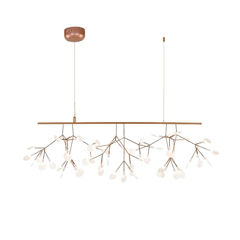 Plafonnier LED branche organique en métal blanc et acrylique pour salle à manger à hauts plafonds, lustre moderne décoratif, dimmable, ajustable, S