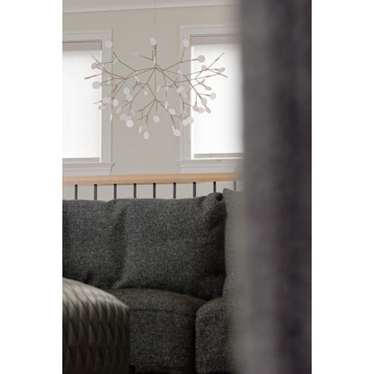 Plafonnier LED branche organique en métal blanc et acrylique pour salle à manger à hauts plafonds, lustre moderne décoratif, dimmable, ajustable, S
