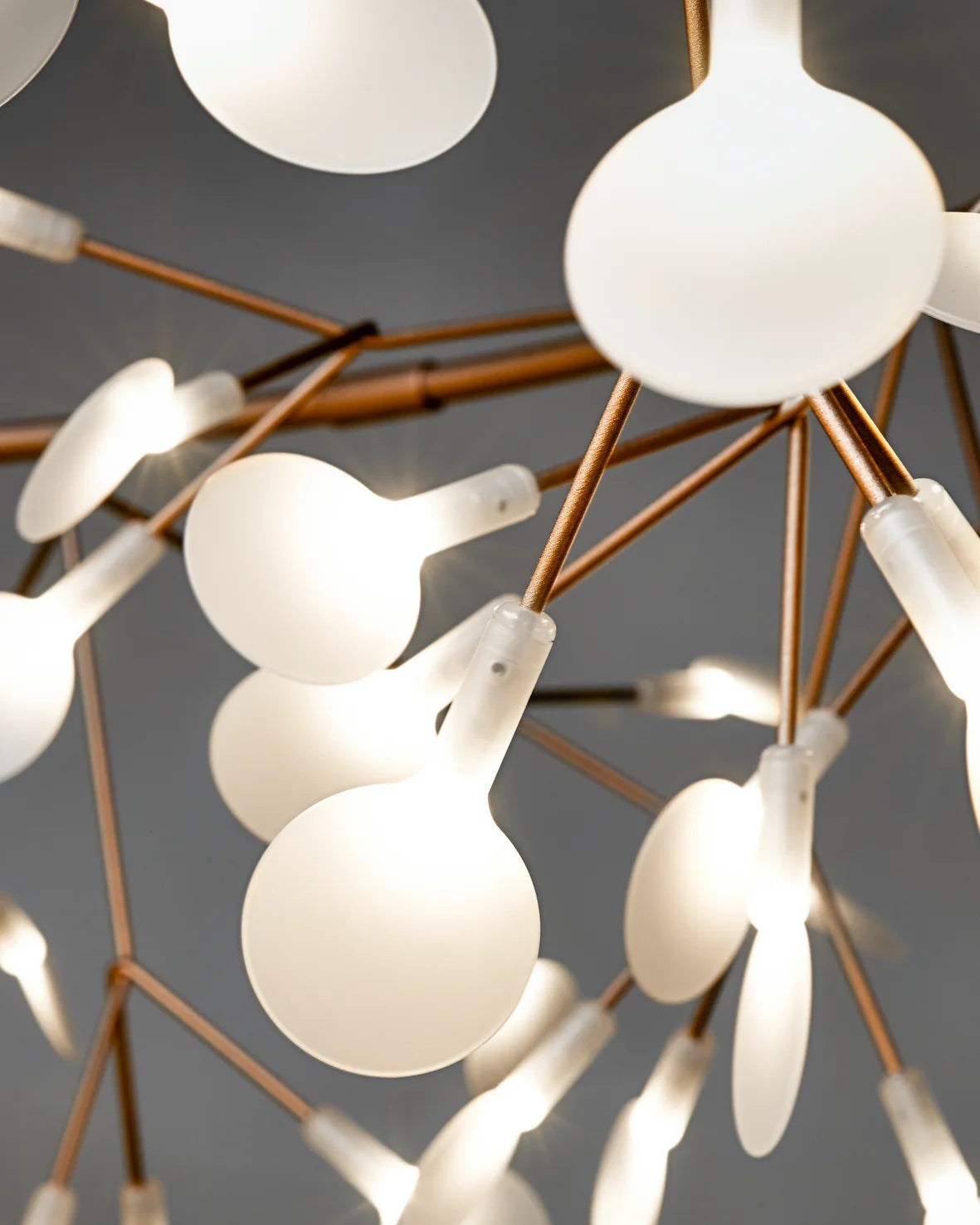 Plafonnier LED branche organique en métal blanc et acrylique pour salle à manger à hauts plafonds, lustre moderne décoratif, dimmable, ajustable, S