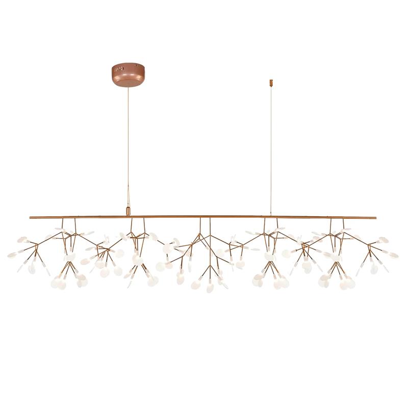 Plafonnier LED branche organique en métal blanc et acrylique pour salle à manger à hauts plafonds, lustre moderne décoratif, dimmable, ajustable, S