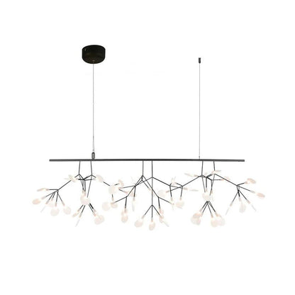 Plafonnier LED branche organique en métal blanc et acrylique pour salle à manger à hauts plafonds, lustre moderne décoratif, dimmable, ajustable, S
