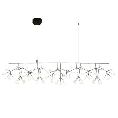 Plafonnier LED branche organique en métal blanc et acrylique pour salle à manger à hauts plafonds, lustre moderne décoratif, dimmable, ajustable, S