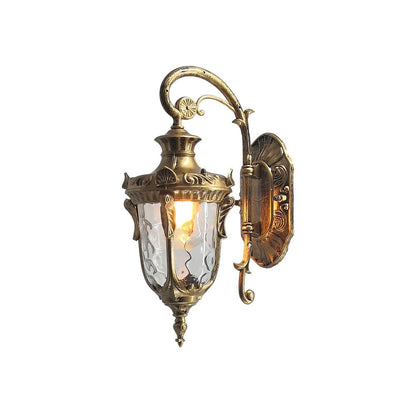 Heritage Glass Lantern Sconce for Entryway & Patio, Metal Construction, E26 Socket, 40W Compatible, 20 in Weatherproof Fixture for Front Doo