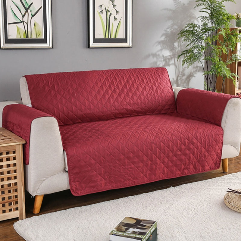 Quilted Furniture Throw Protector with Anti-Slip Backing for Couches and Sofas – Water-Resistant Padded Slipcover for Pet Owners, Living Roo