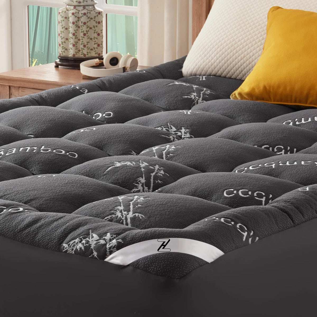 Collection EcoComfort | Protège-matelas en viscose de bambou au design matelassé | Imperméable et respirant pour un confort de sommeil optimal