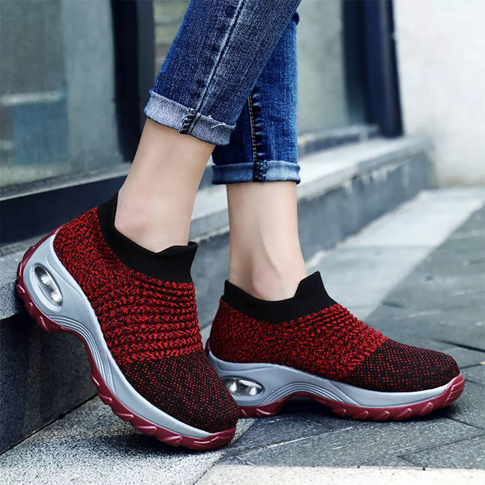Women's Air-Cushion Orthopedic Sneakers for All-Day Comfort & Support – Shock Absorbing Athletic Walking Shoes with Enhanced Stability