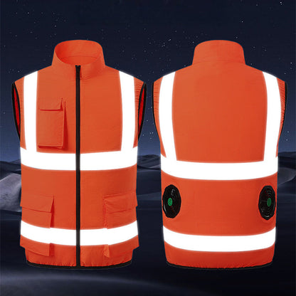 Ortekor High-Performance Cooling Vest with Built-in Fans & Reflective Stripes for Men
