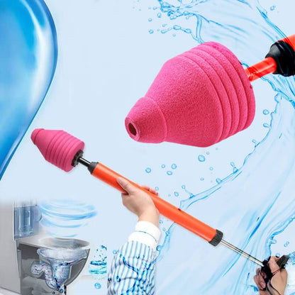 Air-Powered Drain Blaster for Clogged Toilets – ABS Construction Ergonomic Handle Mess-Free Unclogging Tool 0-8 PSI Pressure System
