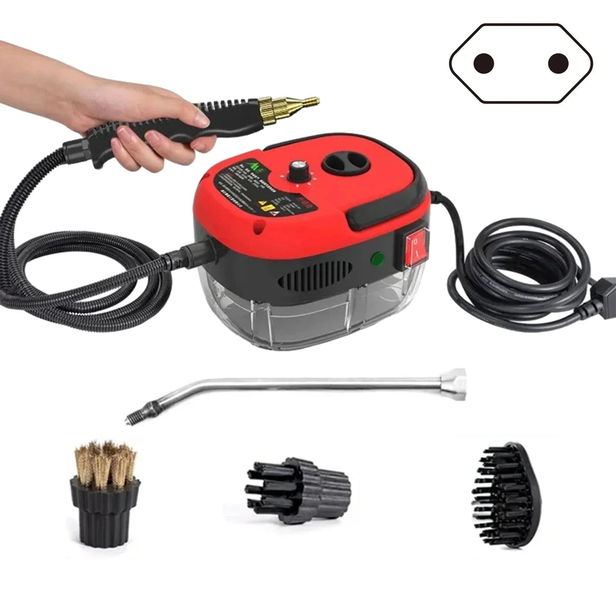 Nettoyeur vapeur haute pression | Puissance 2500W avec 6 réglages | Nettoyage écologique pour la maison et la cuisine