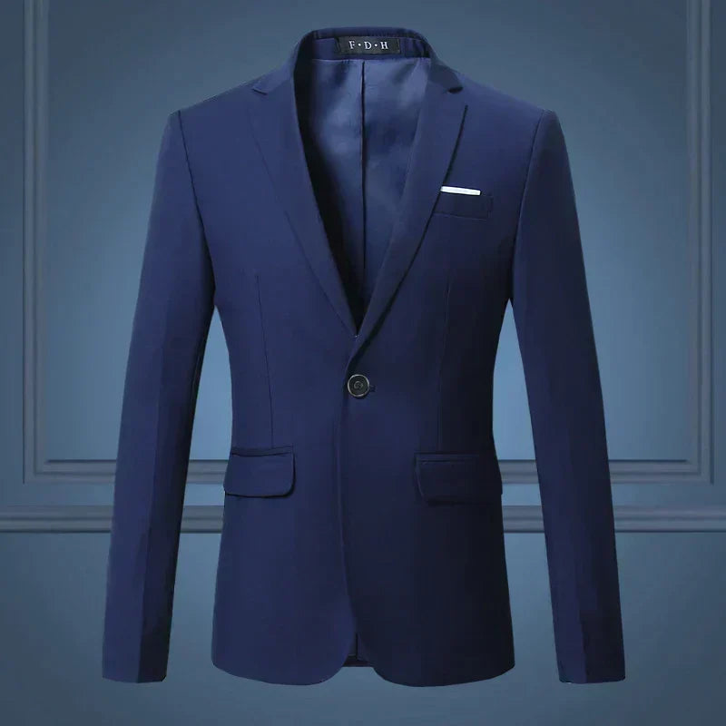 Men's Tailored Blazer Jacket Business Casual Single Breasted Sport Coat Suit Jacket for Work Office Formal Events Wedding