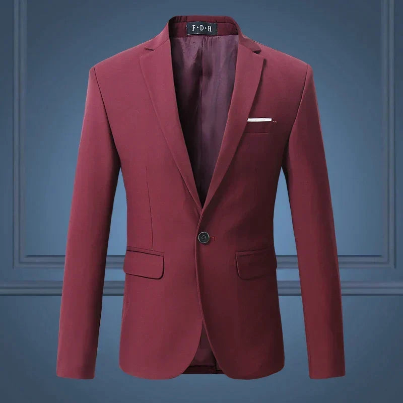 Men's Tailored Blazer Jacket Business Casual Single Breasted Sport Coat Suit Jacket for Work Office Formal Events Wedding
