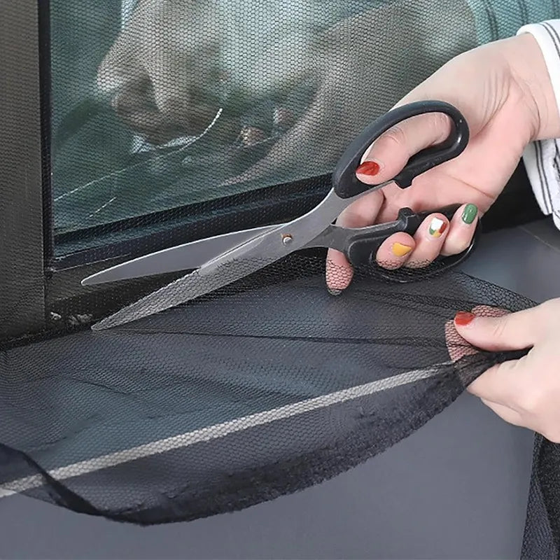 Adjustable Window Screen Mesh with Hook-and-Loop Fastener for Bug Protection in Homes and Doors