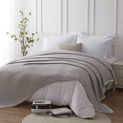 Ortekor Luxurious Multi-Layered Muslin Cotton Summer Blanket | Breathable Comfort for Warm Nights