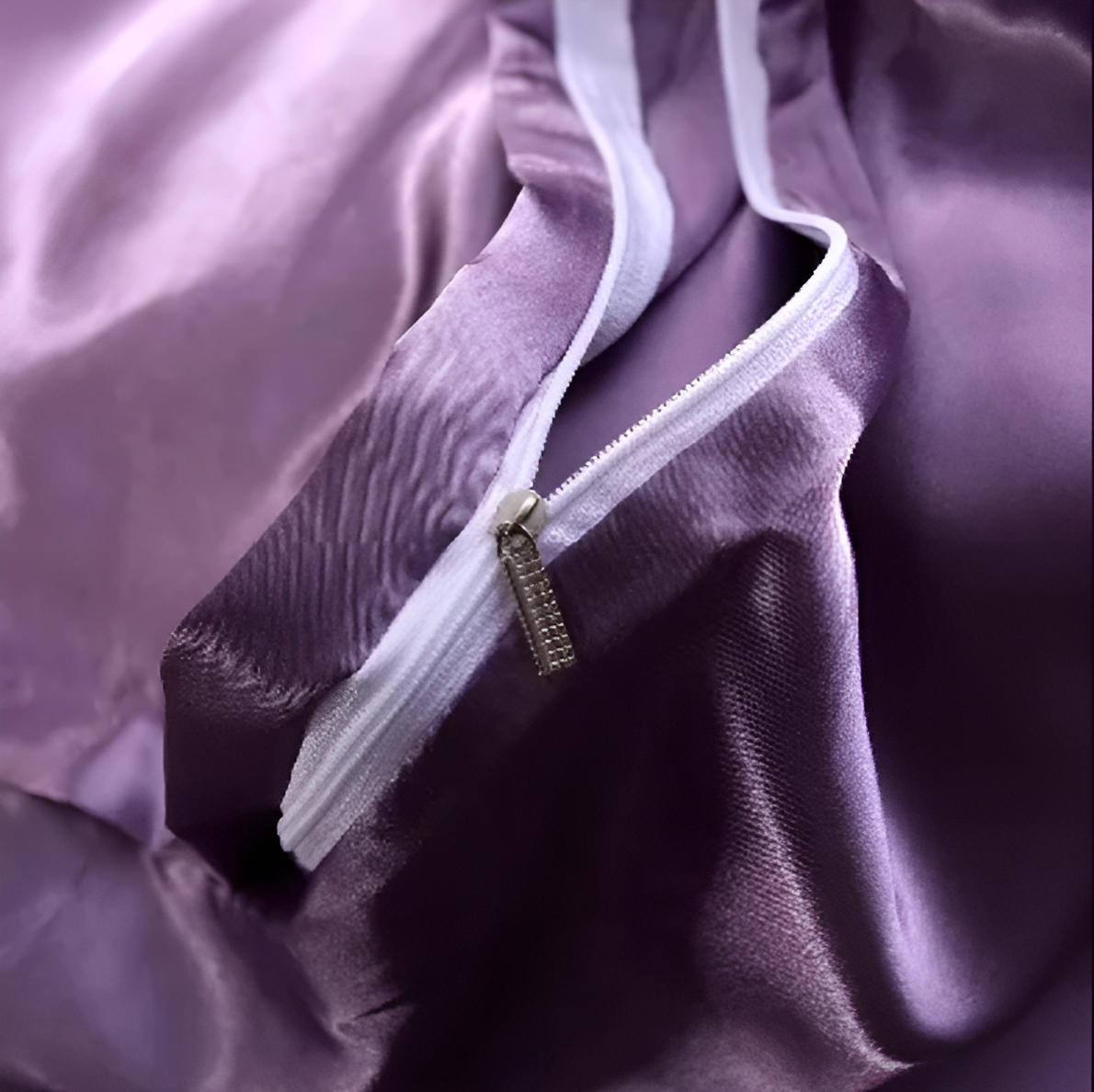 Silk Blend Sheet Set Purple 180 GSM Duvet Cover Fitted Sheet Pillowcases for Queen King Bed Luxury Breathable Bedding for Bedroom Guest Room