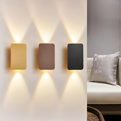 Applique murale LED en aluminium 6W, éclairage indirect haut/bas, 6 po, rectangulaire, montage encastré moderne pour couloirs, chambres et salons
