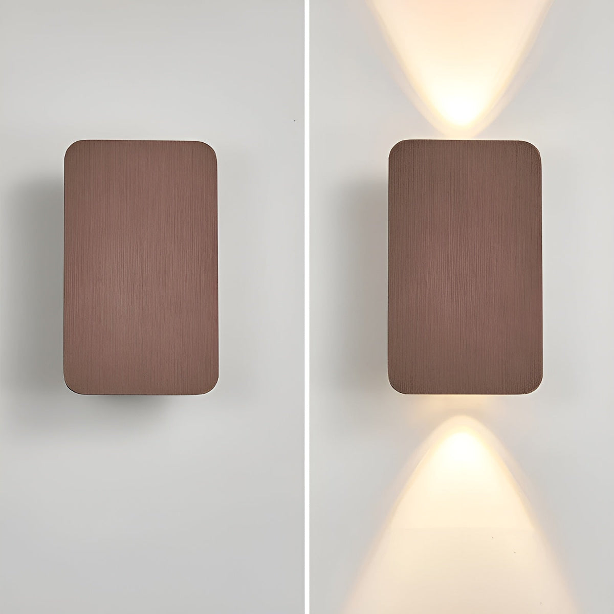 Applique murale LED en aluminium 6W, éclairage indirect haut/bas, 6 po, rectangulaire, montage encastré moderne pour couloirs, chambres et salons