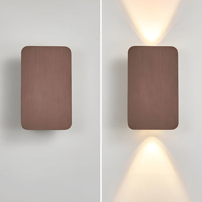 Applique murale LED en aluminium 6W, éclairage indirect haut/bas, 6 po, rectangulaire, montage encastré moderne pour couloirs, chambres et salons