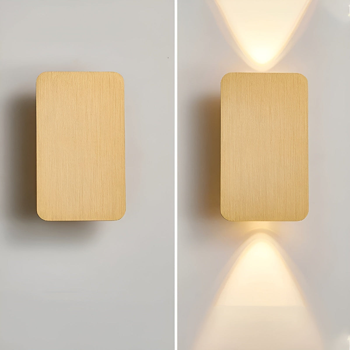 Applique murale LED en aluminium 6W, éclairage indirect haut/bas, 6 po, rectangulaire, montage encastré moderne pour couloirs, chambres et salons