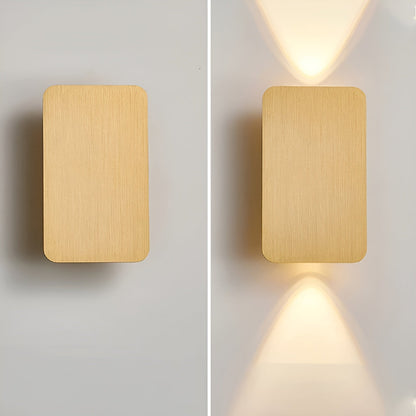Applique murale LED en aluminium 6W, éclairage indirect haut/bas, 6 po, rectangulaire, montage encastré moderne pour couloirs, chambres et salons