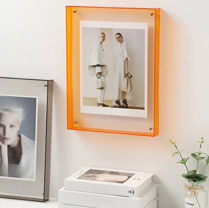 Cadre photo en acrylique Helix - Design minimaliste transparent, affichage polyvalent