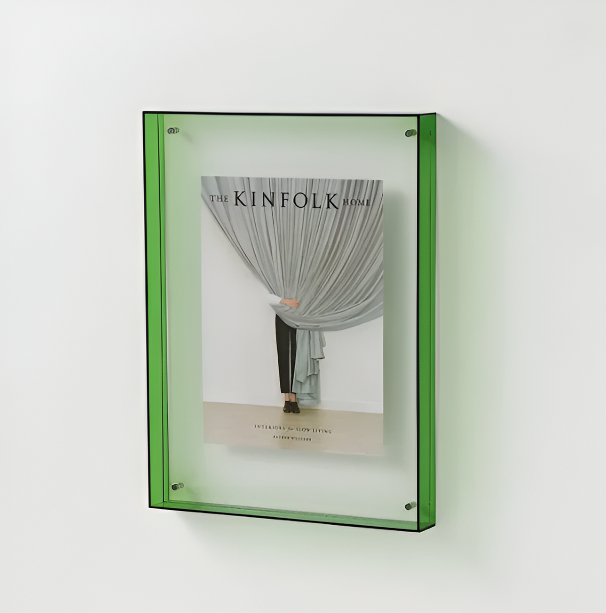 Clear Acrylic Photo Frame Stand – Frameless Floating Picture Holder for Desk & Wall Display – Modern Minimalist Design for Prints