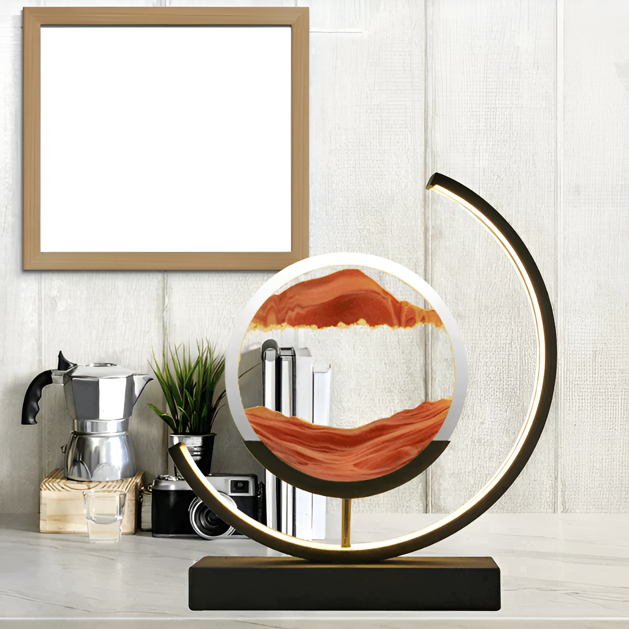 Lampe de table "désert chaud" avec télécommande et luminosité réglable